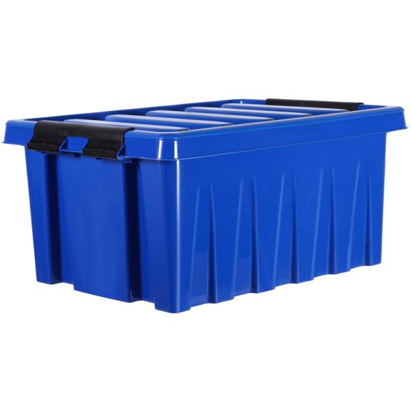 Контейнер с крышкой и клипсами Rox Box Original, 16 л, 415x300x190 мм, синий [016-00.06]