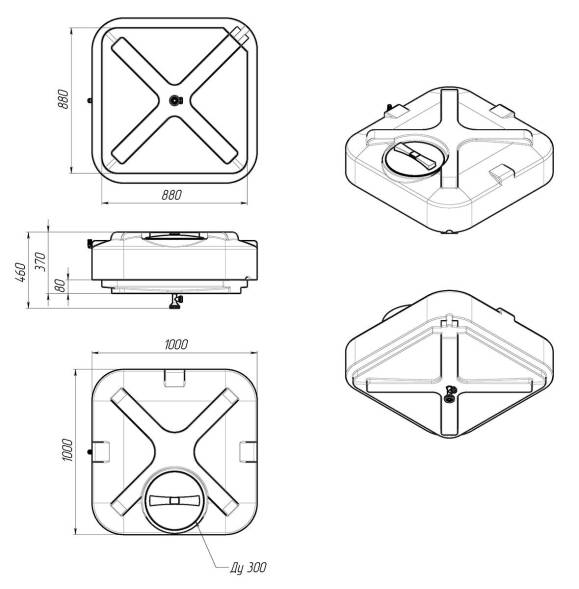 Бак для душа Rostok 250