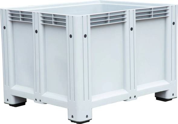 Крупногабаритный сплошной пластиковый контейнер на ножках Big Box, 1200x1000x850 мм, белый [12001000850-00]