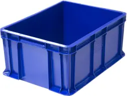 Ящик пластиковый сплошной, 400×300×180 мм, 16.6 л, чёрный [702.03.02]