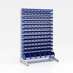 Стеллаж односторонний L1500 №2 (1425х940х500) светло-серый