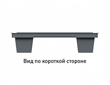 Паллет (поддон) пластиковый перфорированный на ножках, 800х600х140 мм, серый [02.116.91]