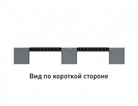Паллет (поддон) пластиковый сплошной на 3-х полозьях, 1200х1000х150 мм, серый [02.114F.91.PEF]