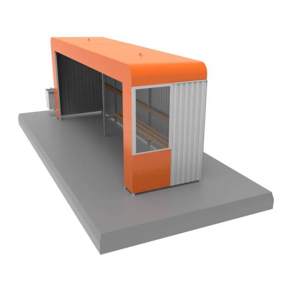Павильон остановочный мод. 3, 5790x1500x2400 мм